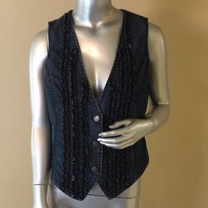 CHICO'S | Jean / Denim Ruffle Vest